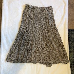 American Eagle Asymmetric animal print midi skirt